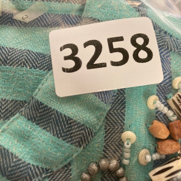 Soft Surrounding Shirt Womens sz Small Boho Striped Blue Tunic Roll Tab‎ Sleeve - Picture 13 of 13